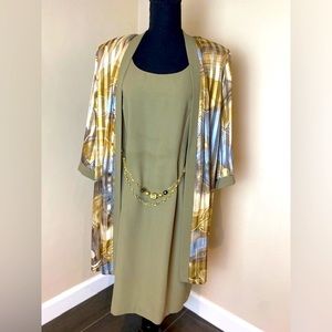 Vintage Petite Cocktail Dress with Sheer Jacket